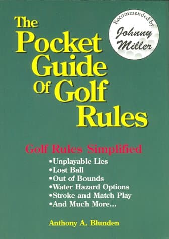 Book cover for The Pocket Guide Of Golf Rules by Blunden, Anthony A.
