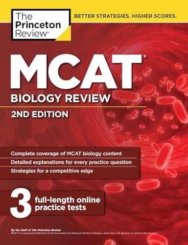 Book cover for MCAT Biology Review, 2nd Edition (Graduate School Test Preparation) by The Princeton Review