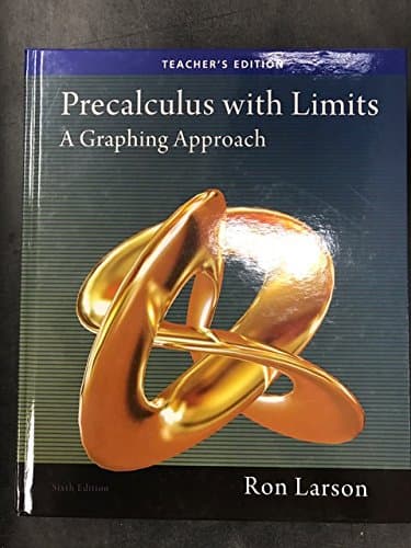 Book cover for Precalculus with Limits: A Graphing Approach by Ron Larson