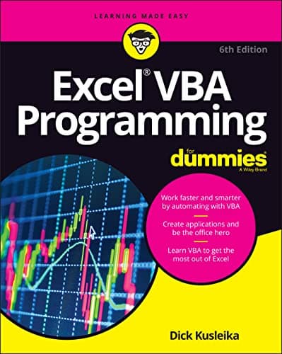 Book cover for Excel VBA Programming For Dummies (For Dummies (Computer/Tech)) by Kusleika, Dick