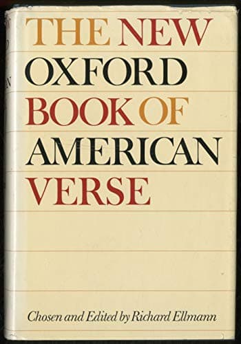 Book cover for The New Oxford Book of American Verse by Ellmann, Richard