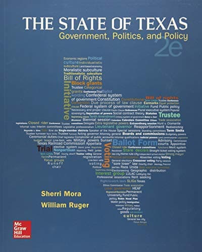 Book cover for The State of Texas: Government, Politics, and Policy by Mora, Sherri