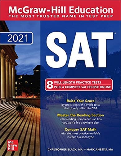 Book cover for McGraw-Hill Education SAT 2021 by Black, Christopher