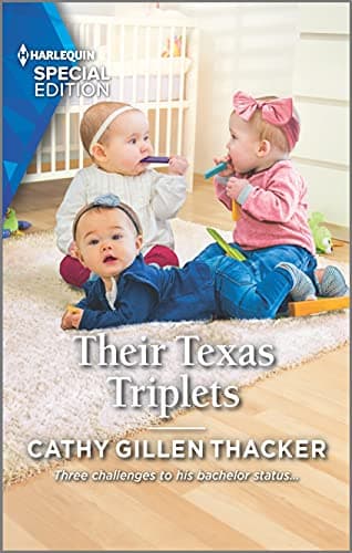 Book cover for Their Texas Triplets (Lockharts Lost & Found, 4) by Thacker, Cathy Gillen