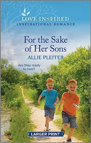 Book cover for For the Sake of Her Sons: An Uplifting Inspirational Romance (True North Springs, 4) by Pleiter, Allie
