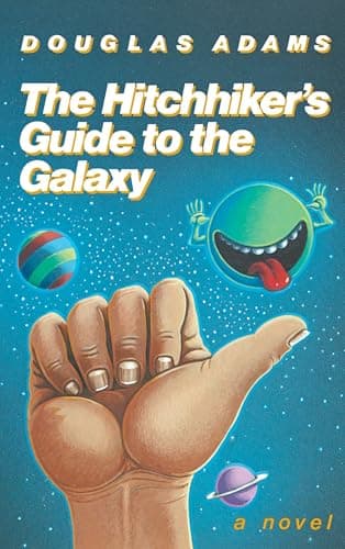 Book cover for The Hitchhiker's Guide to the Galaxy 25th Anniversary Edition: A Novel by Douglas Adams