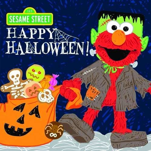 Book cover for Happy Halloween!: A Spooky Sesame Street Treat (Elmo Books and Halloween Gifts for Toddlers and Kids) (Sesame Street Scribbles) by Sesame Workshop