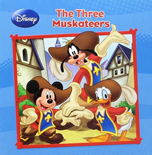 Book cover for The Three Muskateers by Walt Disney