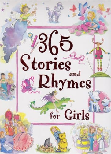 Book cover for 365 Stories and Rhymes for Girls by parragon