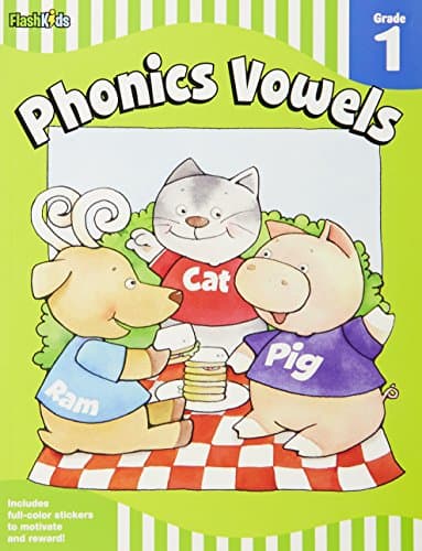 Book cover for Phonics Vowels: Grade 1 (Flash Skills) by Flash Kids Editors