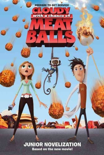 Book cover for Cloudy with a Chance of Meatballs Junior Novelization (Cloudy with a Chance of Meatballs Movie) by Deutsch, Stacia
