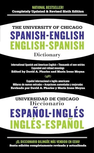 Book cover for The University of Chicago Spanish-English Dictionary, 6th Edition by Pharies, David A.