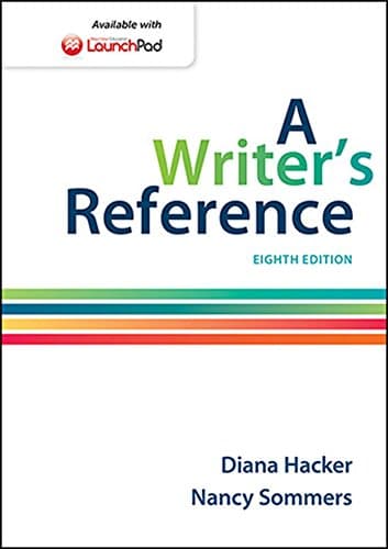 Book cover for A Writer's Reference by Hacker, Diana