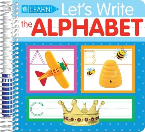 Book cover for Let's Write the Alphabet by Pi Kids