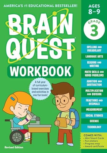 Book cover for Brain Quest Workbook: 3rd Grade Revised Edition by Workman Publishing