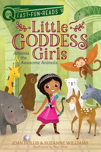 Book cover for Artemis & the Awesome Animals: A QUIX Book (4) (Little Goddess Girls) by Holub, Joan