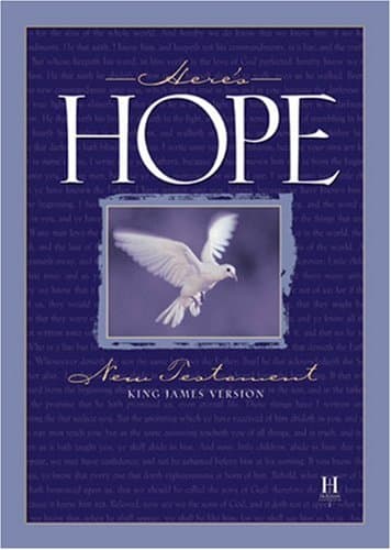 Book cover for Here's Hope: New Testament (King James Version) by Holman Bible Publishers