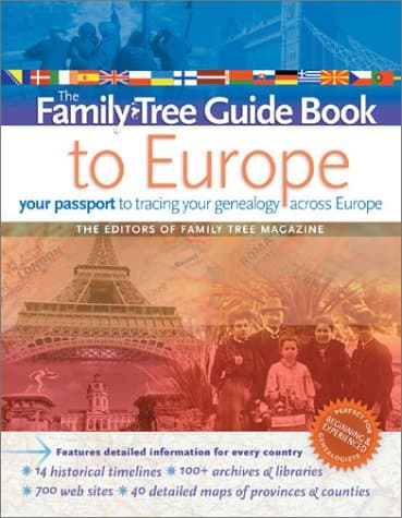 Book cover for Family Tree Guide Book to Europe: Your Passport to Tracing Your Genealogy Across Europe by Family Tree