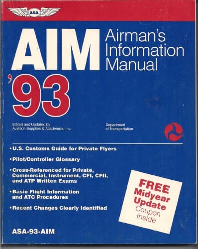 Book cover for Airman's Information Manual, 1993 by Federal Aviation Administration