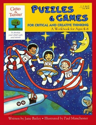 Book cover for Puzzles & Games for Critical and Creative Thinking (Gifted & Talented Workbooks) by Bailey, June