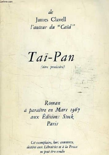 Book cover for Tai-Pan: A Novel of Hong Kong by Clavell, James