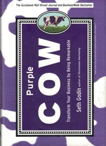 Book cover for Purple Cow: Transform Your Business by Being Remarkable by Godin, Seth