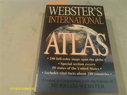 Book cover for Webster's International Atlas by Merriam-Webster
