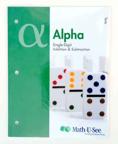 Book cover for Alpha Single-Digit Addition & Subtraction Tests by Inc. Math-U-See