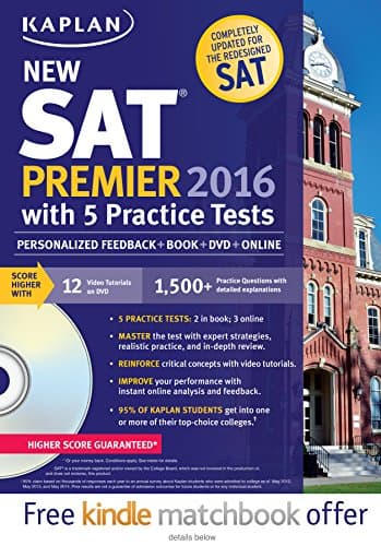Book cover for Kaplan New SAT Premier 2016: With 5 Practice Tests by Kaplan