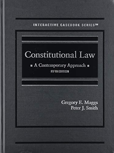 Book cover for Constitutional Law: A Contemporary Approach (Interactive Casebook Series) by Maggs, Gregory