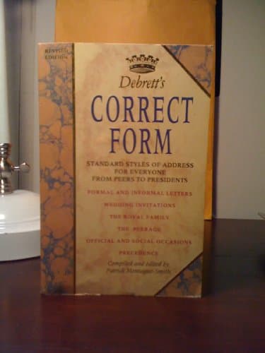 Book cover for Debrett's Correct Form by Unknown