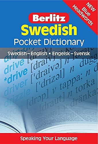 Book cover for Swedish Pocket Dictionary: Swedish-English/Engelsk-Svensk (Berlitz Pocket Dictionary) (Swedish Edition) by Berlitz Guides