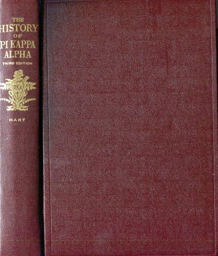 Book cover for The history of Pi Kappa Alpha by Hart, Freeman Hansford