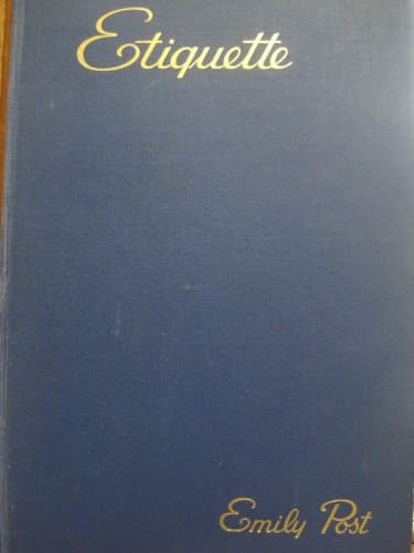Book cover for Emily Post's etiquette: The blue book of social usage by Post, emily