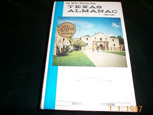 Book cover for The Texas Almanac 1980-1981 (50th edition) by Not Given