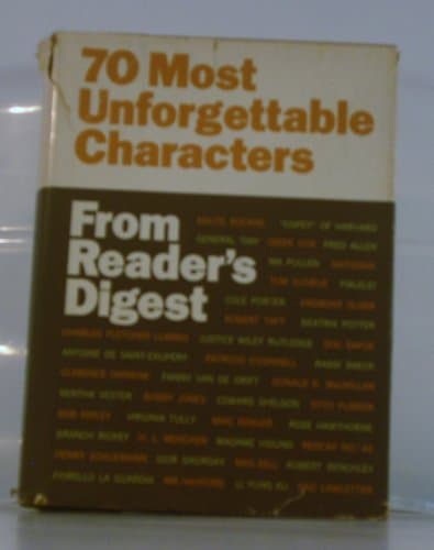 Book cover for 70 Most Unforgettable Characters by Anon