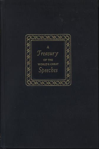 Book cover for A Treasury of the World's Great Speeches by Houston Peterson