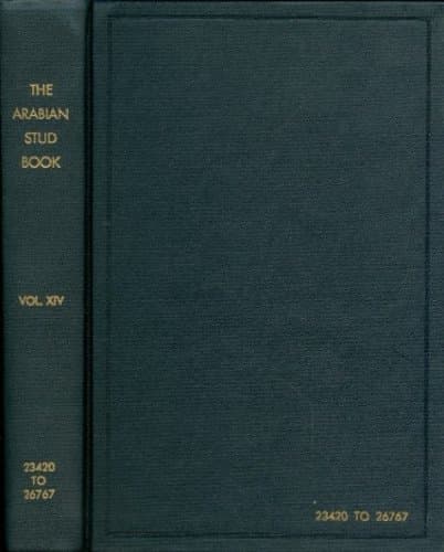 Book cover for The Arabian Stud Book, Vol. XIV (Volume Fourteen) 1963 by The Arabian Horse Club