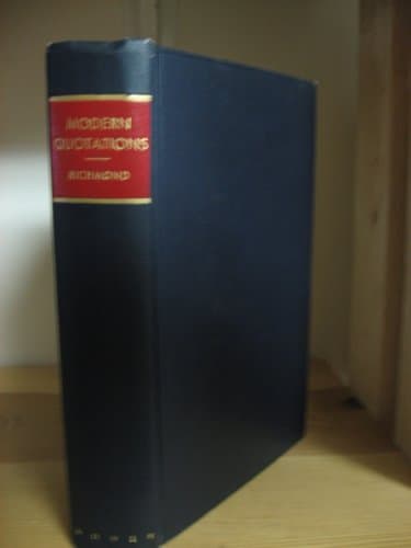 Book cover for Modern Quotations For Ready Reference by Arthur Richmond