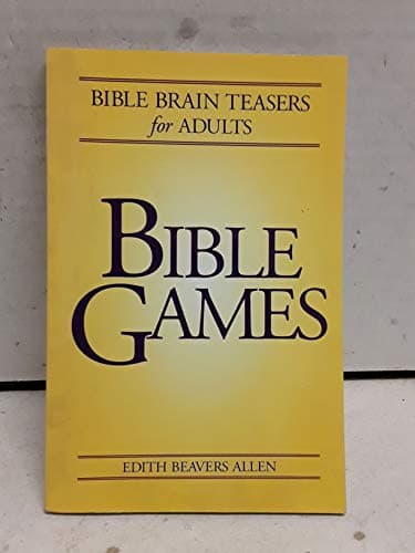 Book cover for bible brain teasers for adults-bible games by Allen, Edith Beavers