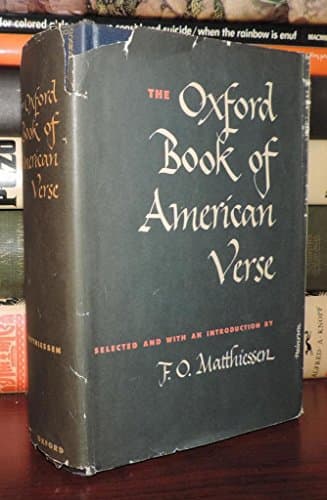 Book cover for The Oxford Book of American Verse by Matthiessen, F.O.