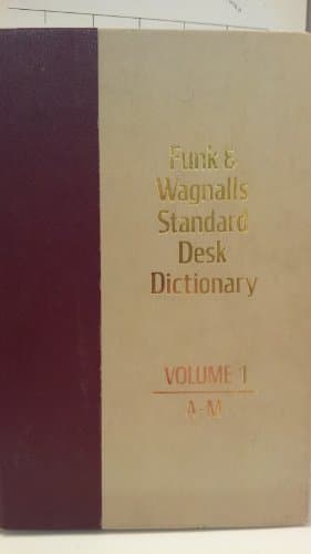 Book cover for Funk & Wagnalls Standard Desk Dictionary - VOLUME 1 (A-M) (Volume 1) by Funk & Wagnalls
