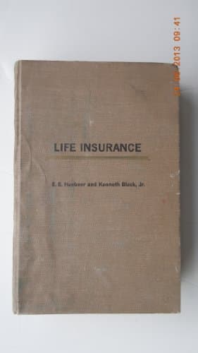 Book cover for life insurance by S. S. Huebner
