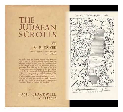 Book cover for THE JUDAEAN SCROLLS by Driver, Godfrey Rolles (1892-1975)