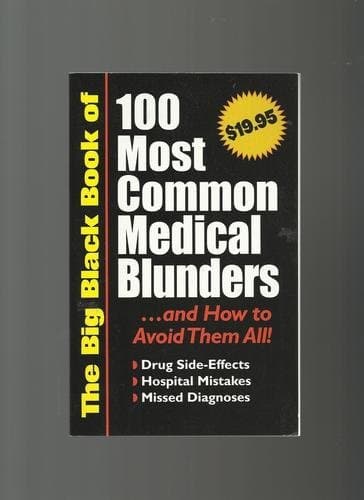 Book cover for The Black Book of 100 Most Common Medical Blunders - by Boardroom Inc -
