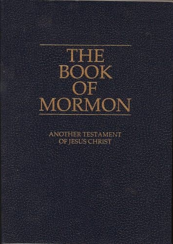 Book cover for The Book of Mormon (Leather Bound) by The Hand of Mormon