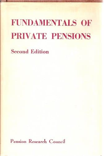 Book cover for Fundamentals of Private Pensions by unknown author