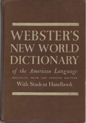 Book cover for Webster's New World Dictionary of the American Language Enlarged from the Concise Edition with Student Handbook by David B. Guralnik