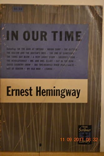 Book cover for In Our Time, Stories By Ernest Hemingway (SL 56, The Scribner Library) by Unknown