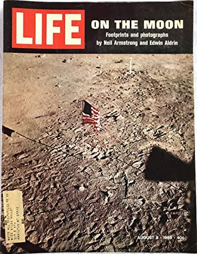 Book cover for Life Magazine August 8, 1969 - On the Moon - Footprints and Photographs by Hugh Sidney